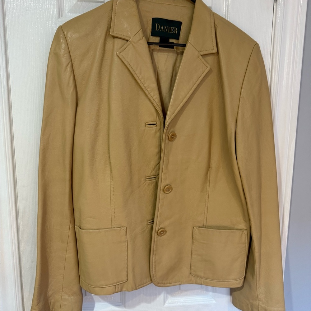Danier Beige Leather Jacket
